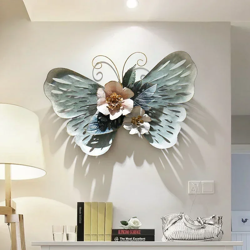 Simple Restaurant Wall Decoration European Three-dimensional Flower Butterfly Creative Home Wall Pendant Girl Room Decor