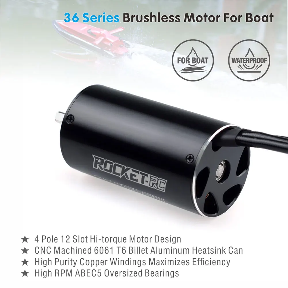 ロケット RC 3660 2600KV 3250KV 3670 1550KV 2280KV 3680 880KV 1100KV ブラシレスモーター M41 双胴船スパルタン 800mm-1000mm RC ボート用