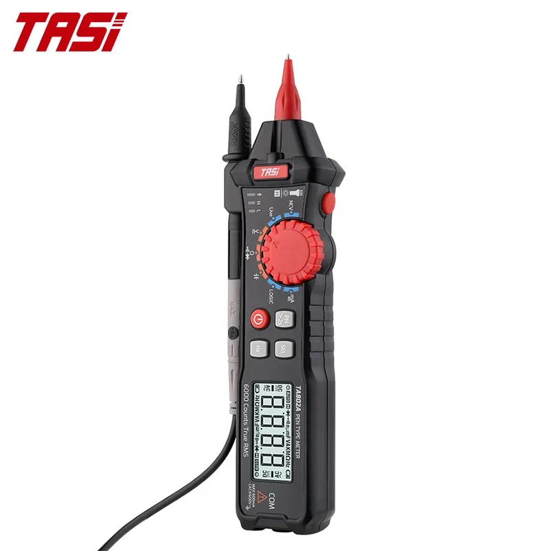 

LED IndicatorTASI TA802A Digital Auto-Ranging Pen Multimeter 6000 Counts Tester for AC/DC Voltage Temperature Resistance Measure