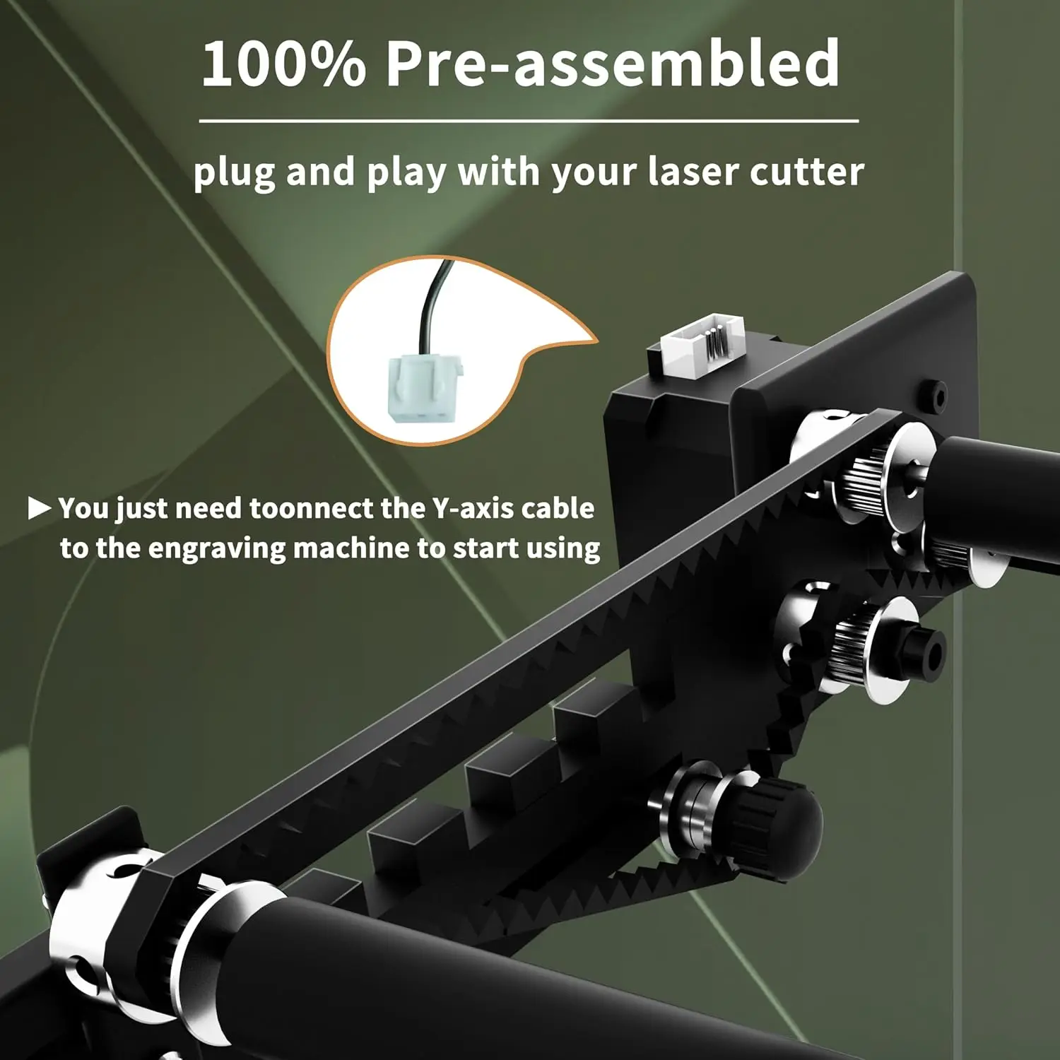 Eycomb trabalhando cama, Laser gravura máquina Riser, Laser gravador rolo giratório, 15,7 "X 0,86"