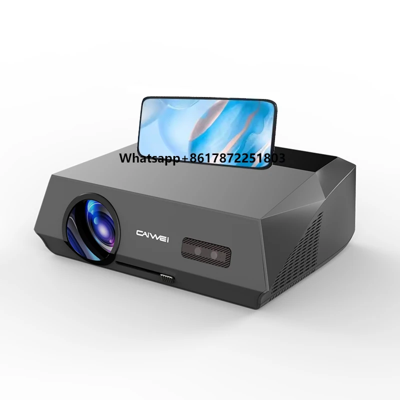 Caiwei Projector 1080p 16000:1 Smart Android Wireless WiFi LED Mobile Phone Projector Smart Projector Home Theater