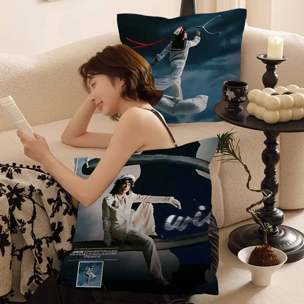 Kid K-Krow Conan Gray Pillow Gift Home Office Decoration Pillow Bedroom Sofa Car Cushion CoverPillow Case