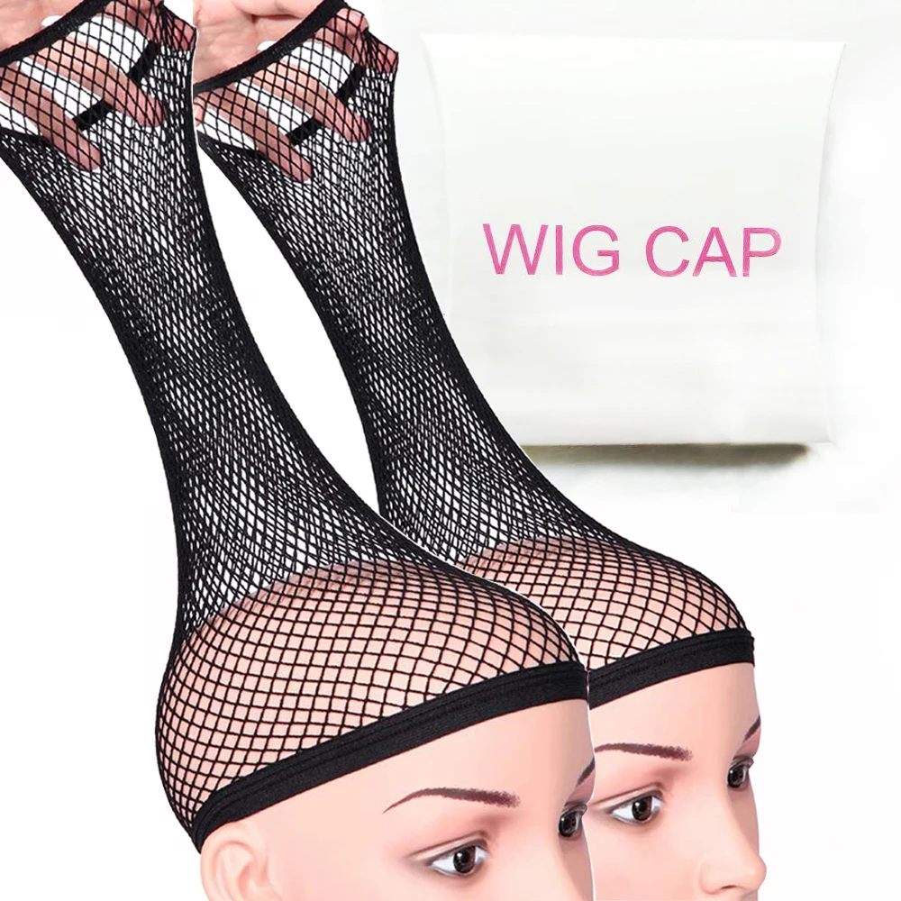 

2 Pcs/Pack New Stretchable Elastic Hairnets Fashion Mesh Weaving Wigs Cap, for Women, Men, Kids, Wig Caps for Halloween, Cosplay