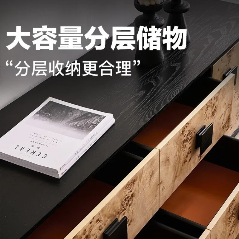 خزانة تلفزيون عتيقة من الريف الأمريكي ذات أدراج وخزانة شرفة فرنسية #5