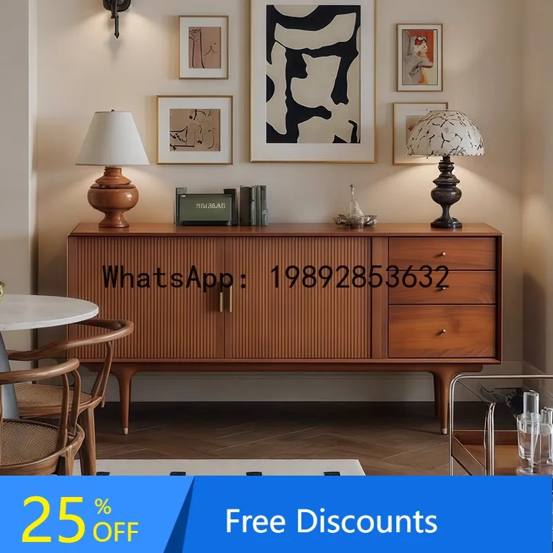 

YFY Vintage Style Solid Wood Sideboard Cabinet for Living Room Use Wall-Mounted Storage Retro Storage Tea Water Bucket