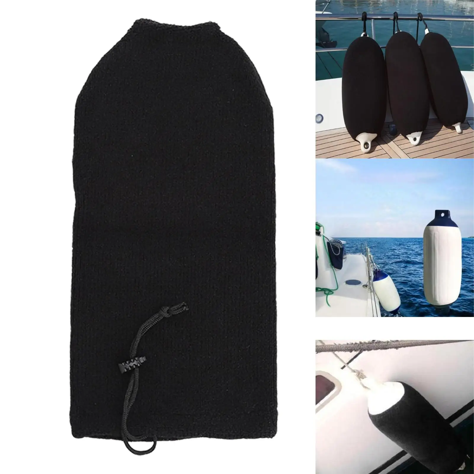 Soft Acrylic Boat Fender Cover Protector Sun Protection Thickened Protective Sleeve Elastic Marine Yacht Bumper Fender Cover