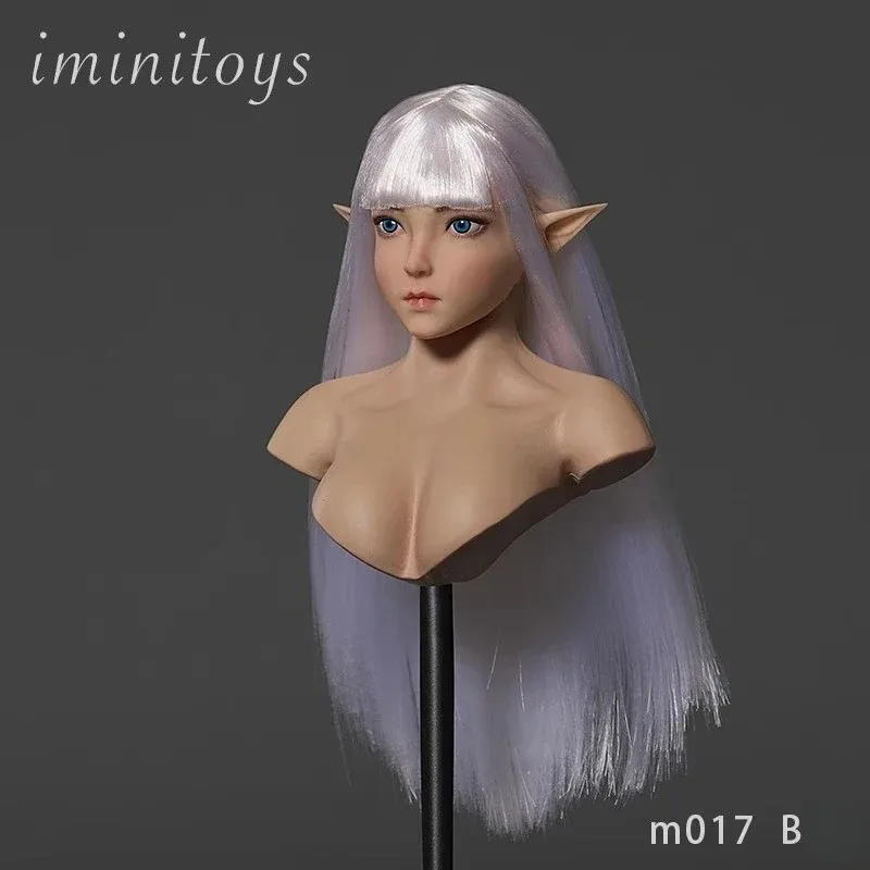 Iminitoys M017 1/6 أنثى الجندي الجنية البكر رئيس نحت جميل قزم فتاة رئيس لعبت نموذج ل 12 "الشكل شاحب دمية الجسم