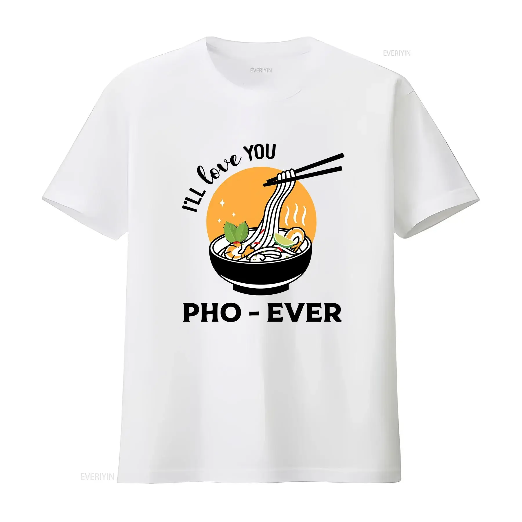 Te amo Pho siempre camiseta sopa vietnamita Foodie amante vintage lavado Casual streetwear gráfico Unisex moda homme