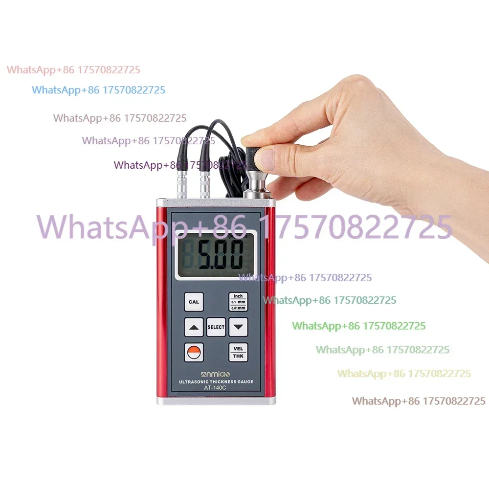 2026 SELL AT-140C Ultrasonic Thickness Gauge with Backlight Thickness Gauge Measuring Range 0.75mm~400mm (45 # Steel, Determined