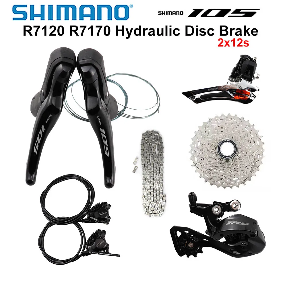 

Shimano R7120 2x12s Road Groupset Brake R7170 Shifter R7120 Hydraulic Disc Brake CN M7100 R7100 Derailleur R7101 Cassette Group