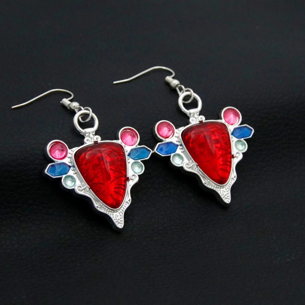 Joseph Joestar Kojirou Okuyasu Popular Anime 2D Peripheral Character Matching Red Stone Earrings Cosplay Costumes DIY Props