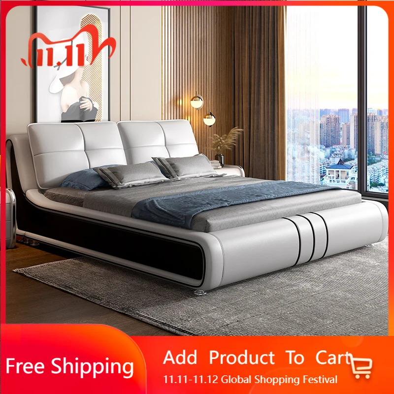

Show Light Роскошная двуспальная кровать Минималистичная дизайнерская кровать для спальни Итальянское качество принцессы Удобная мебель Muebles для заднего двора