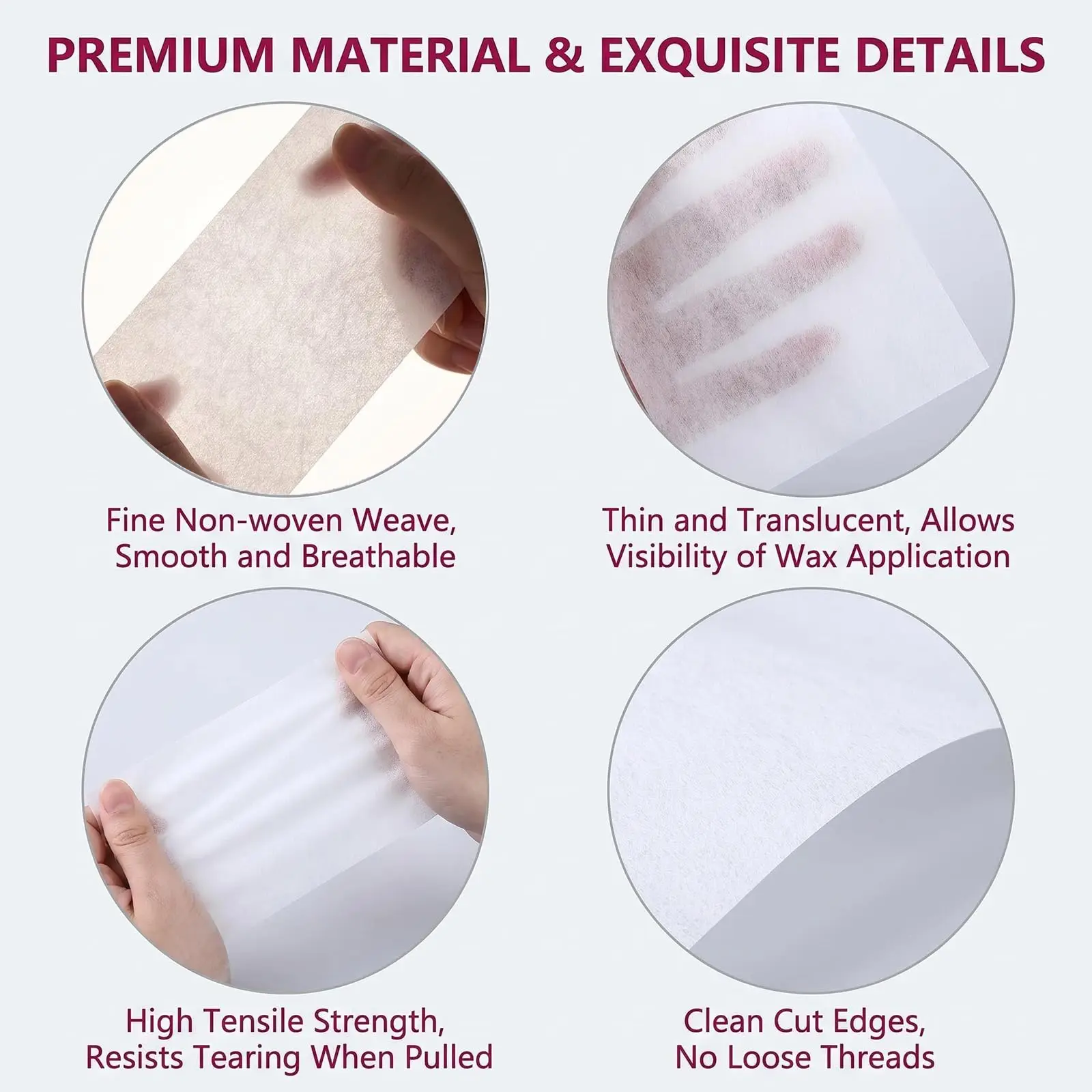 100/1000Pcs Removal Nonwoven Body Cloth Hair Remove Wax Paper Rolls High Quality Hair Removal Epilator Wax Strip Paper Roll