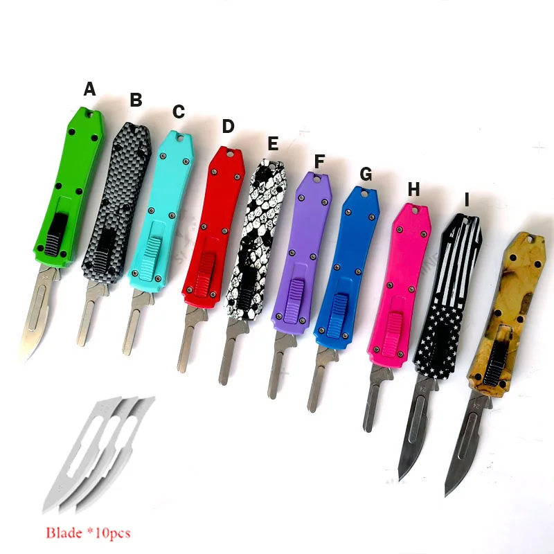 Microtechnology Scalpel Mini Folding Knife Portable Keychain Carving Surgical Knife Portable Express Opening EDC Cutting Tool