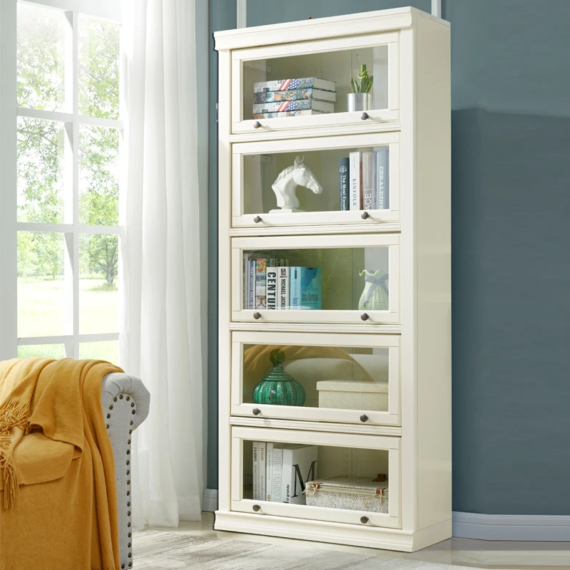 Bookcase combination bookcase bookshelf household with glass door floor-to-ceiling living room bedroom storage locker