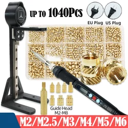 Brass Heat Insert Nut Tool Threaded Insertion Hot Melt Injection Nuts Soldering Iron M2 M3 M4 M5 M6 Plastic Printing 3D Machine
