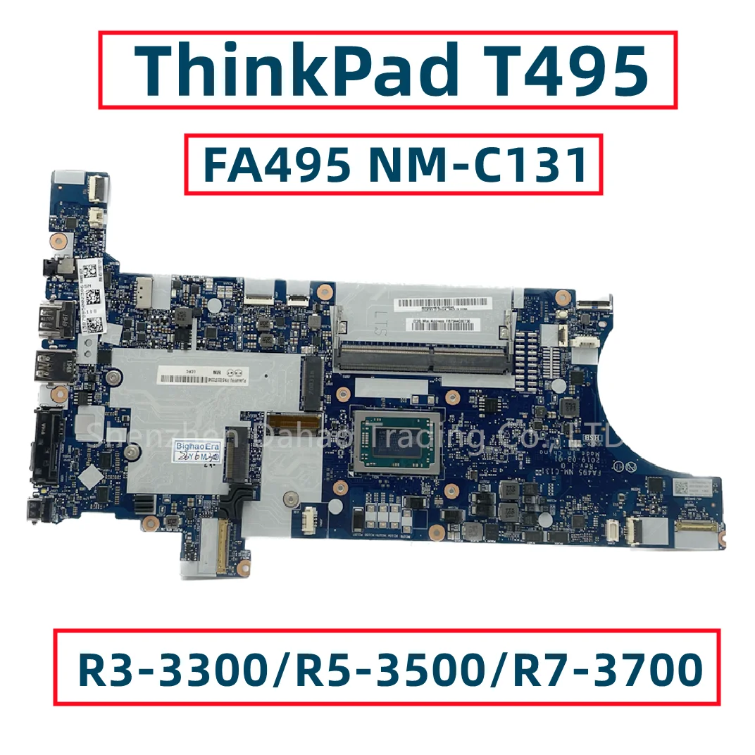 FA495 NM-C131 For Lenovo ThinkPad T495 Laptop Motherboard With R3-3300 R5-3500 R7-3700 CPU 8GB RAM DDR4 Fully Tested