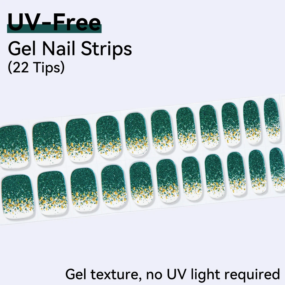 UVフリー ジェルネイルシール 22枚入り プレスオンジェル - Nail Art Ombre Pink のレビューと価格