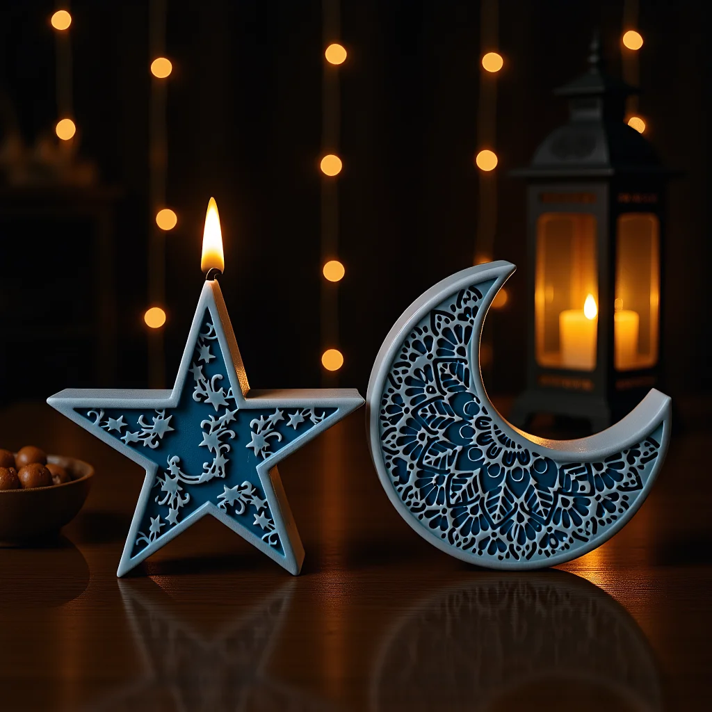 

DIY Moon Star Scented Candle Mold Silicone Plaster Soap Molds 3D Handmade Resin Home Creative Ornaments Candle Making Supplies