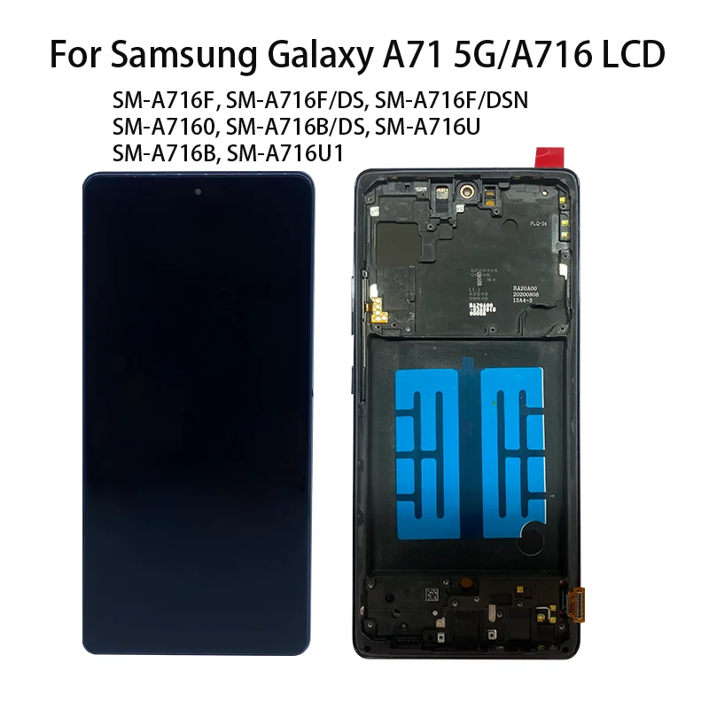 AMOLED LCD for Samsung Galaxy A71 5G A716 LCD Display Touch Screen Digitizer Replacement Assembly for Samsung A71 5G A716F A716U