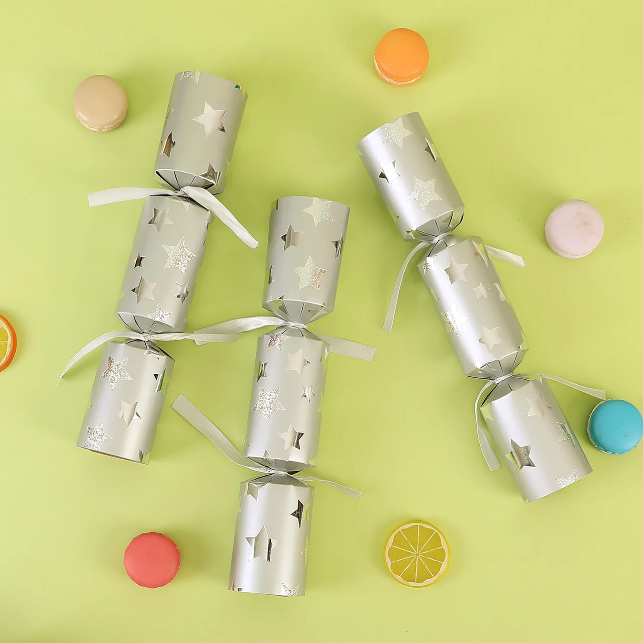 عيد الميلاد تأثيري الدعائم المفرقع الوردي بوبر مع قبعة ورقية الإنجليزية ريدل ورقة الديكور الطرف الديكور