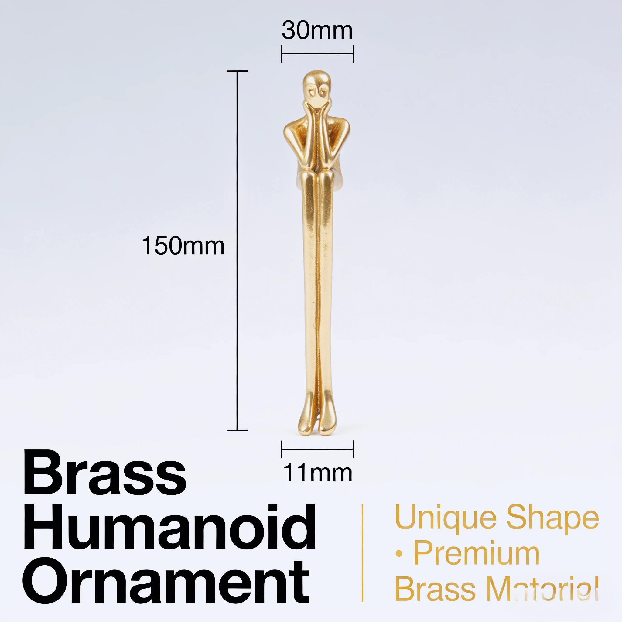 Brass Handle Nordic Modern Simple  Cabinet DrawerWardrobe Door Luxury Humanoid Copper Cabinet Creative Long Handle Drawer Knobs