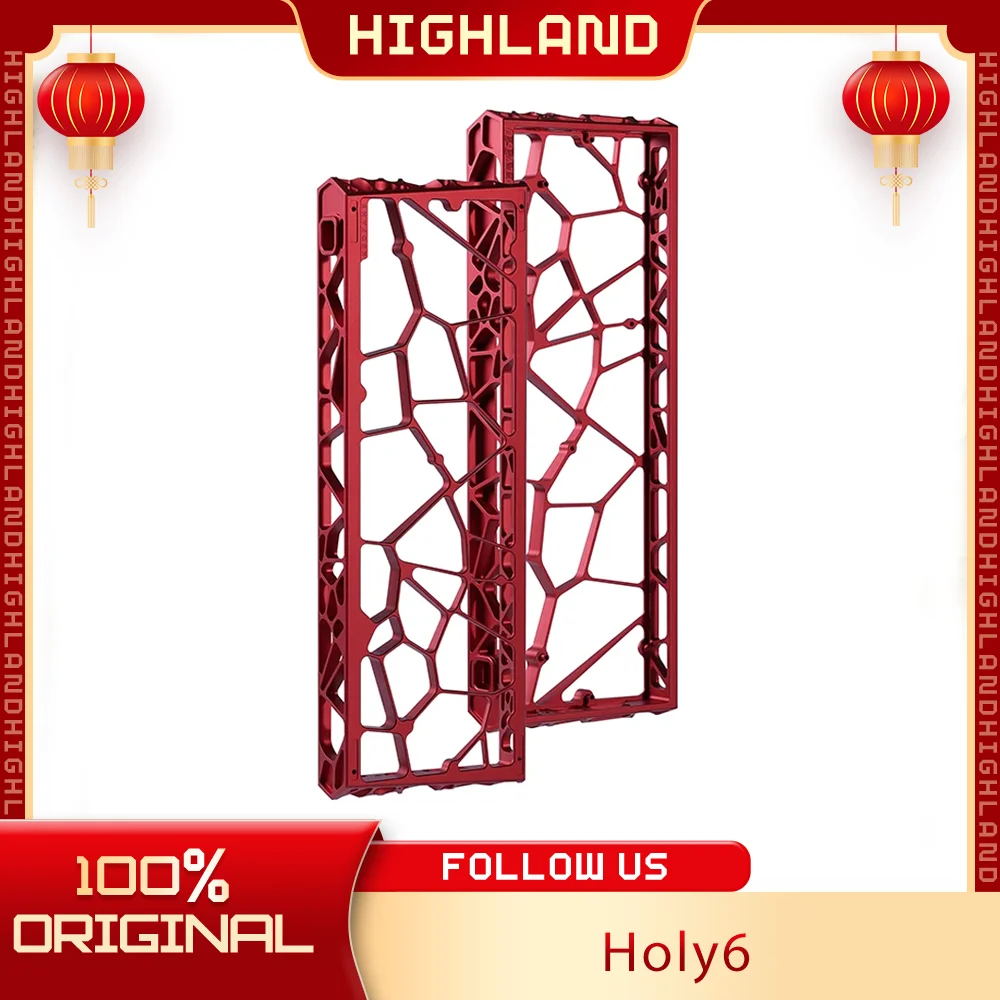 

Чехол для игровой клавиатуры Holy6, алюминиевый сплав, 60% индивидуальная поддержка MAD60 HM66 Wotting60HE+, аксессуар для механической клавиатуры с макеткой