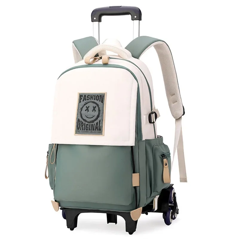 New School Bag Trolley Zaino Scuola Elementare Rolling Mochilas Escolares Wheels Mochilas De Hombre Cartables Scolaires Filles