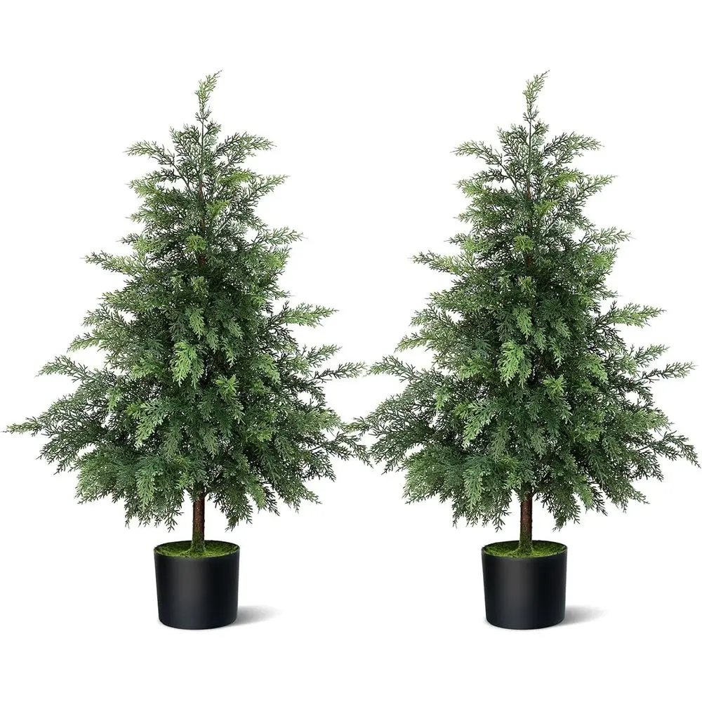 

Искусственные кустарники Real Touch CeTopiary для улицы и дома, сада, устойчивые к УФ-излучению, в горшках, набор из 2 штук