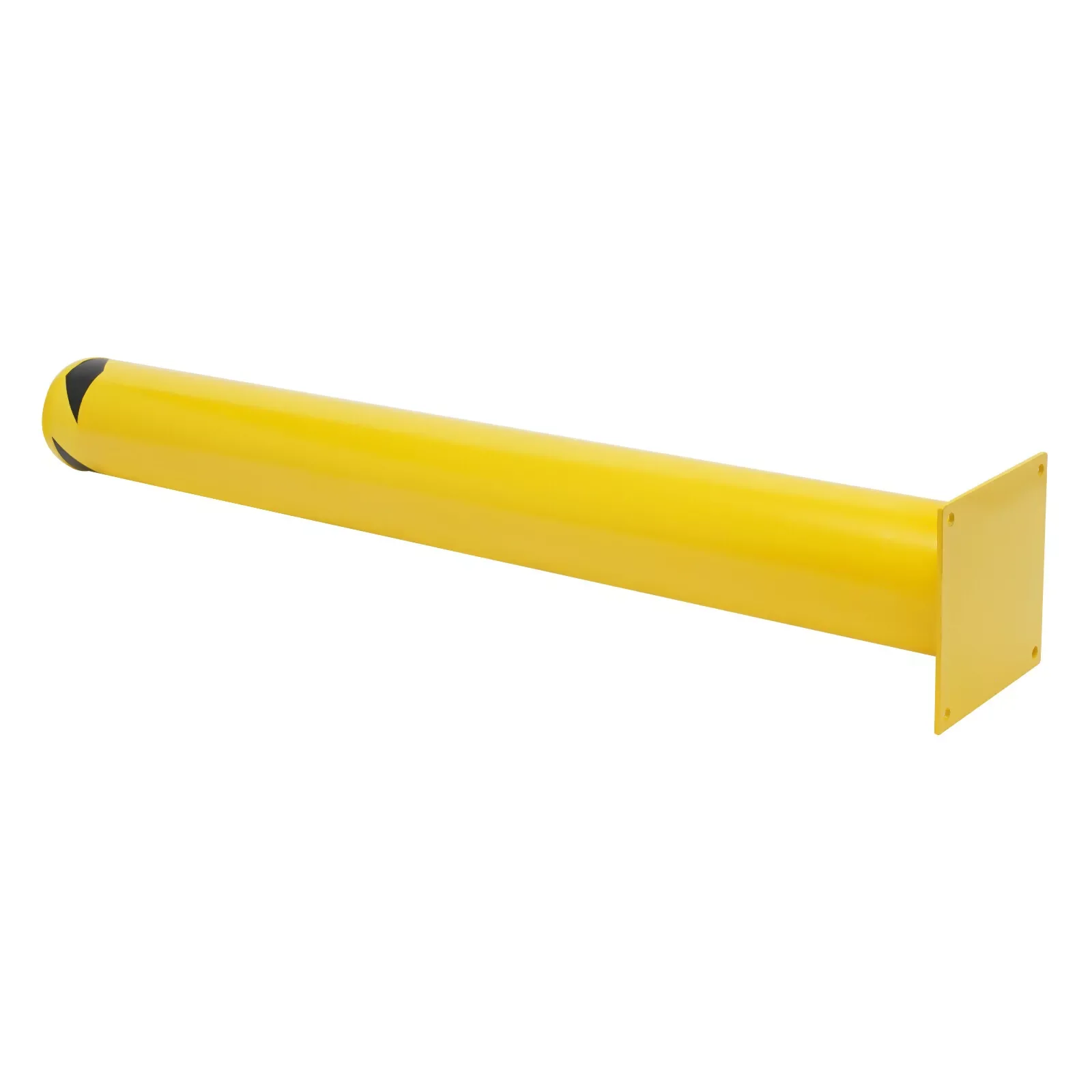 2 pezzi 48"H 5.5"D Pali di sicurezza in acciaio Pali di stazionamento Barriere di sicurezza Supporto per colonna per parcheggio e marciapiede