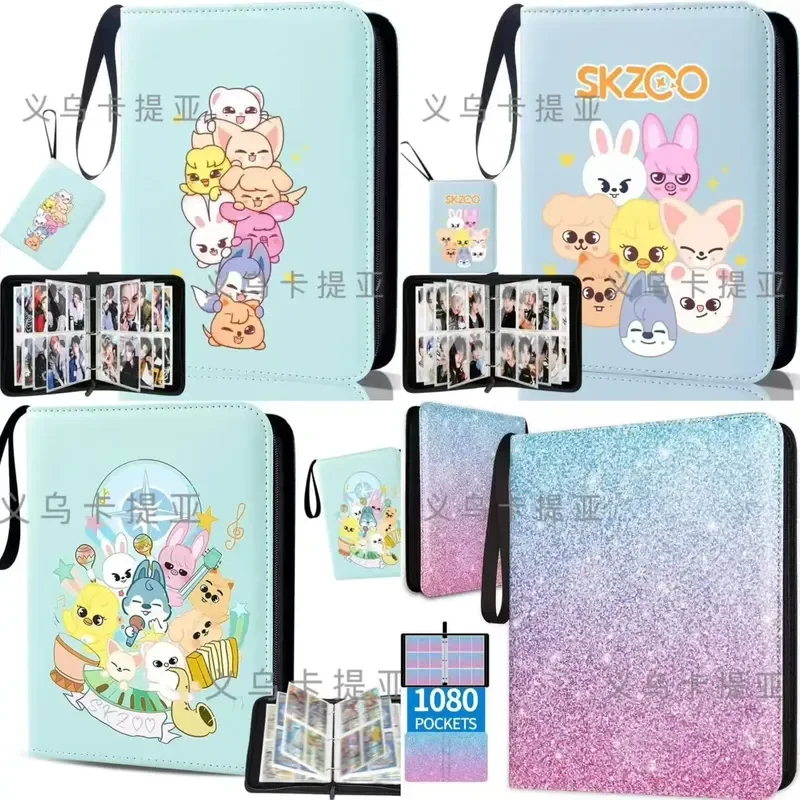 

Cute Cartoon And Anime Stray Kids Skzoo Stray Card Collection Zipper Binder Card Business Card Storage Album For Fans Girls Gift