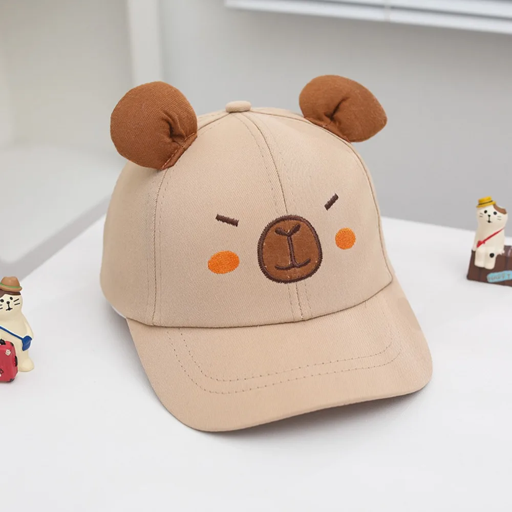 

Fashion Breathable Capybara Peaked Cap Thin Korean Style Children Baseball Hat Lightweight Cotton Baby Sunscreen Hat Sun Visor