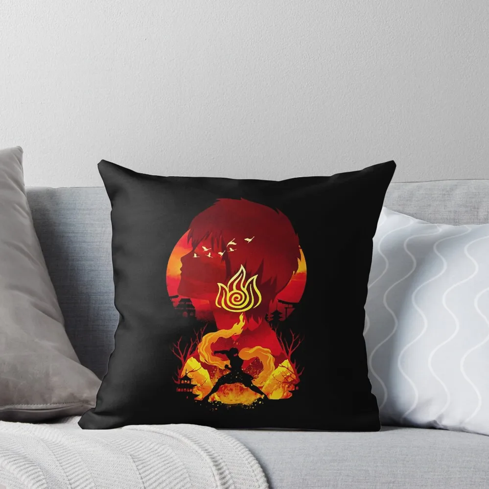 Fire Nation T - Tshirt Throw Pillow Embroidered Cushion Cover Plaid Sofa Couch Cushions Custom Cushion pillow