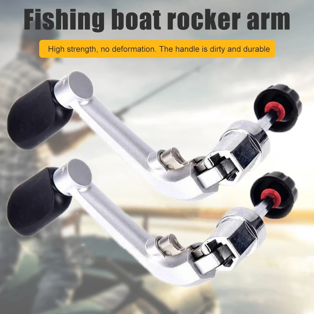 Fishing Reel Accessories Metal Spinning Handle For 1000-7000 Wheel Plastic Rotatable Grip Knob Folding Rocking Arm Replacement