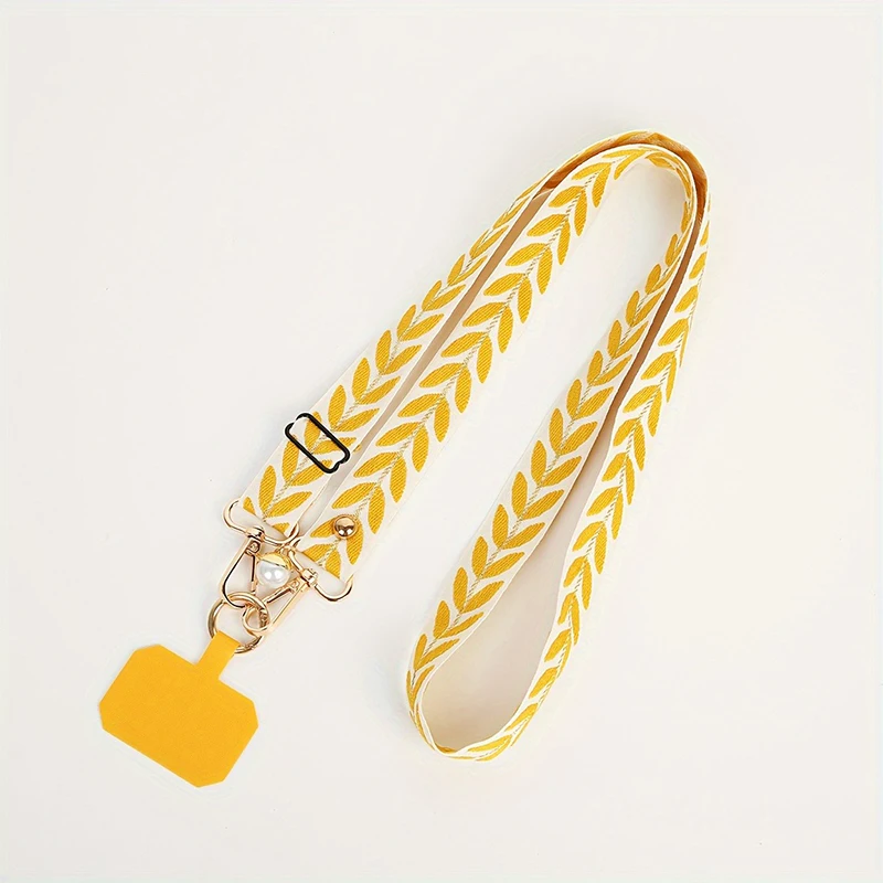 Lange universele verstelbare telefoonkoord voor dames, crossbody schouderband, parel hanger, anti-verlieskoord
