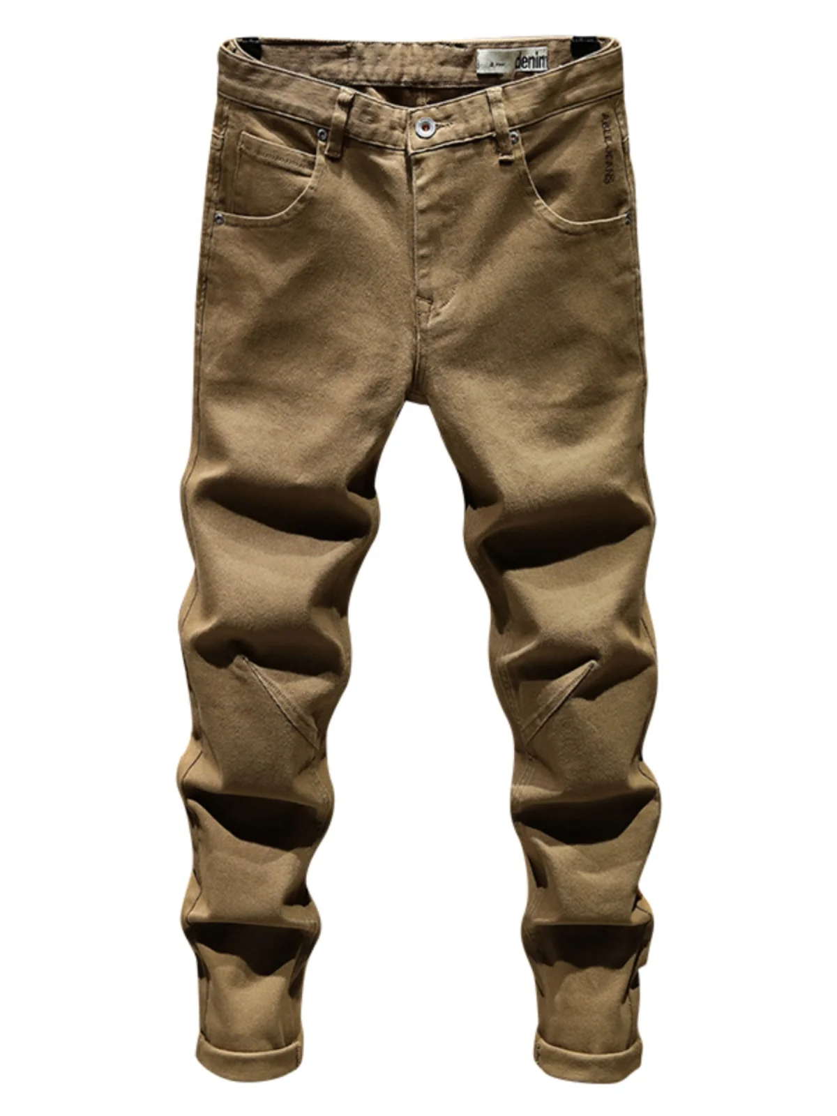 

Hong Kong Trendy Brand Men's Casual Pants High Waist Straight Leg Workwear Trousers Spring Autumn Elastic Slim Fit Cargo Pants