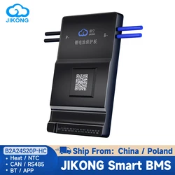 JKBMS z ciepłem CAN RS485 BT dla 4S~24S LifePo4 L-ion Battery 200A Charge Discharge and 2A Active Balance Smart JIKONG BMS