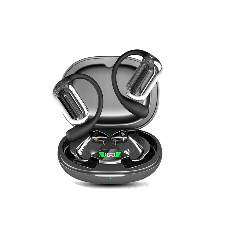 แบบเปิดชนิดไม่ใส่ในหูอายุการใช้งานแบตเตอรี่ยาวนานเป็นพิเศษหูฟังบลูทูธตัดเสียงรบกวนหูแขวนสากลหูฟังสปอร์ตไร้สาย