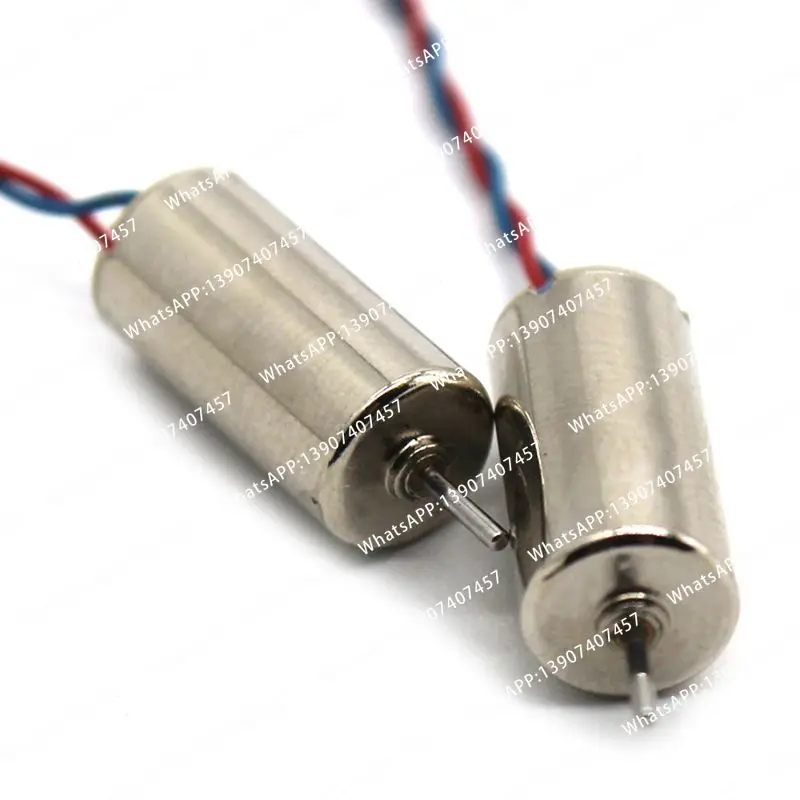 Micro DC motor 3.7V 55000 rpm, high speed 7x14mm coreless motor for fixed wing aircraft, paper airplanes, quadcopters