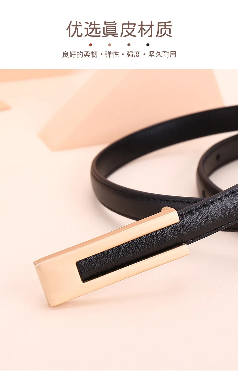 Damen Mode-Gürtel aus Rindsleder; Dünner Taillengürtel; Vielseitige Dekoration; Schlankmachender Accessoire für Kleider; Anzug-Accessoire; Gürtel für Frauen – Detail 3