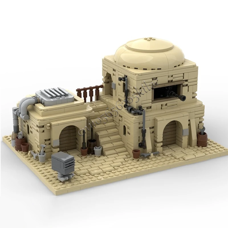 1144 PCS Medieval Fortress Model Moc Tatooine Modular Building Bricks DIY Sets Desert House Assembly Blocks Toys Christmas Gifts