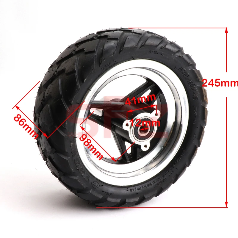 80/60-6 10inch Scooter Tire 1200w Motor wheels for FLJ C11 T11electric scooters out tire front wheel rear motor