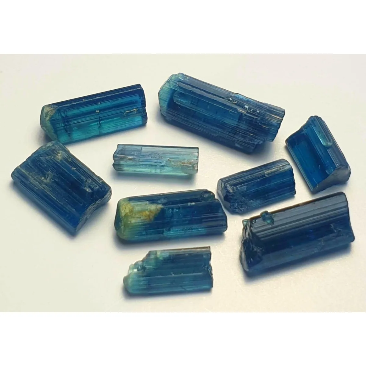 Brazilian Elbaite Rough Crystals, 10g 5-15mm Mixed Colors, Display Box for Shelf Decor & Educational Specimens