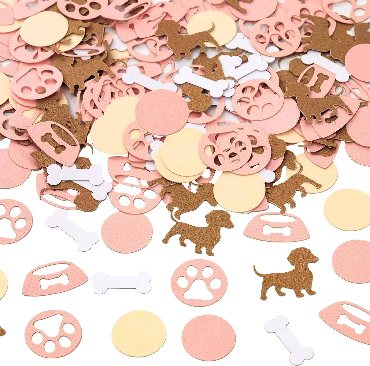 Dog Confetti Birthday Party Table Scatter Paw Print Bone Shape Confetti for Baby Shower Birthday Decor Lets Pawty