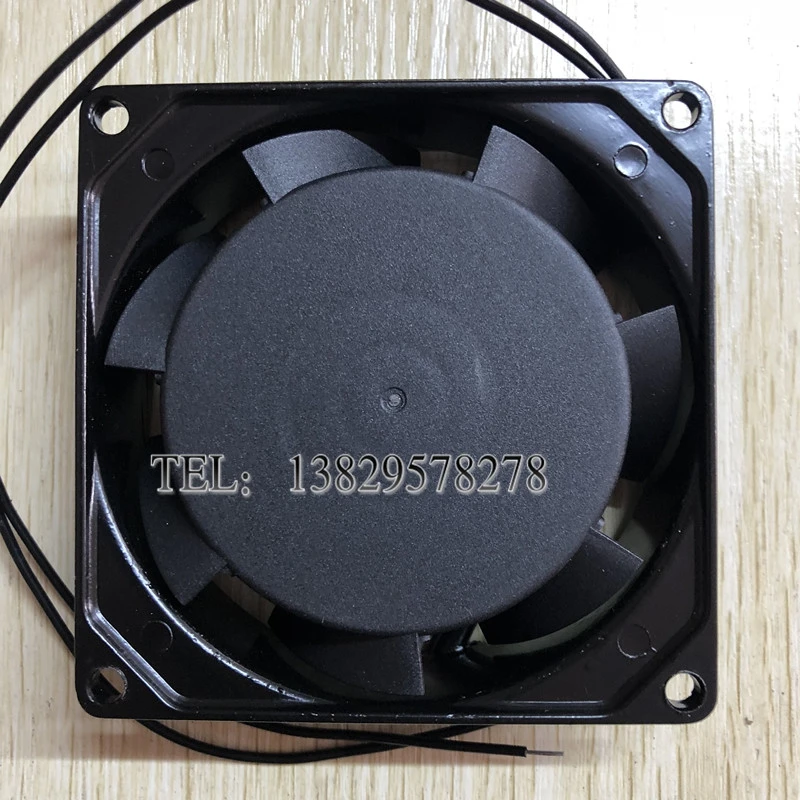 MIN QUAN MQ8025HBL2 AC 220V 0.07/0.06A 80x80x25mm 2-Wire Server Cooling Fan