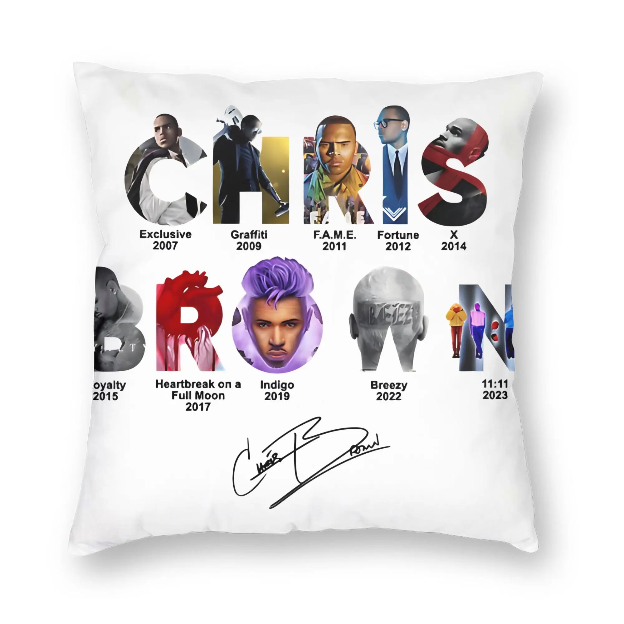 Chris Brown And Usher The Rb Tour Pillow Case  Raymond And Brown Comfy Pillow Cover For Office Car Home Decor Cushion Cover