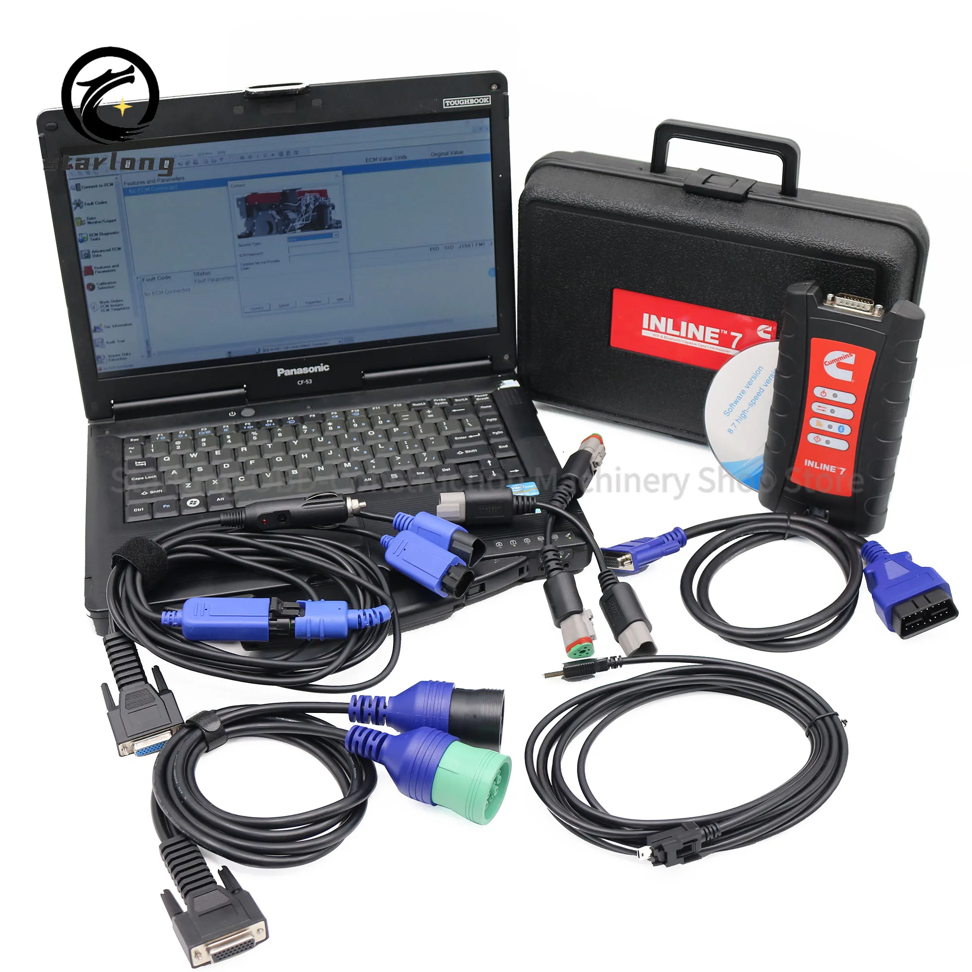 for Cummins Inline 7 Data Link Diesel Truck Diagnostic Tool 5572620 5299899 INLINE7 (Tool with 9.0 Software)