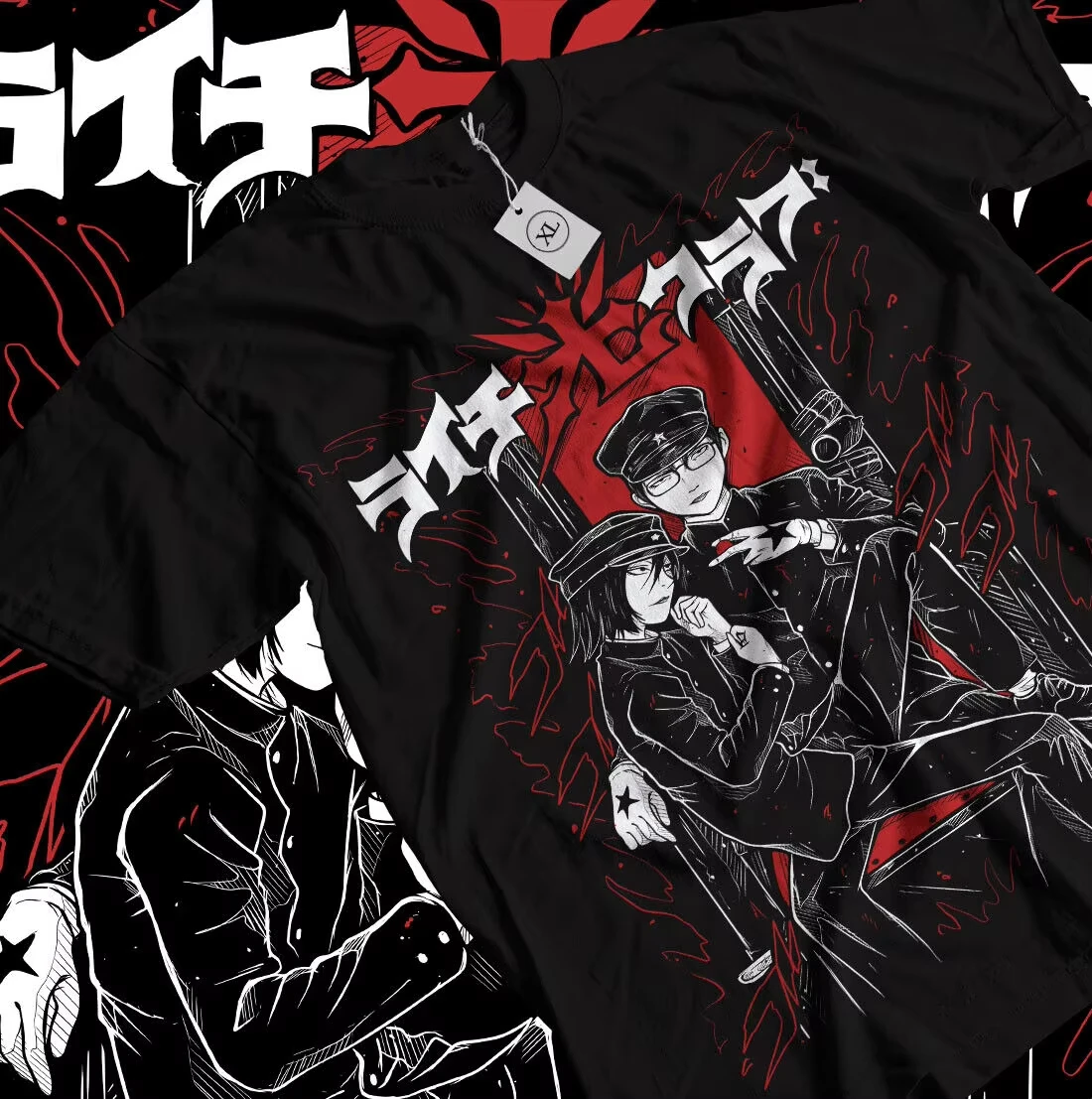Litchi Hikari Club T-Shirt für Herren und Damen, Baumwolle, Grafikdruck, Kurzarm, Gothic Streetwear, Retro, Sommer 2026, lässig, heißer Verkauf – Detail 2