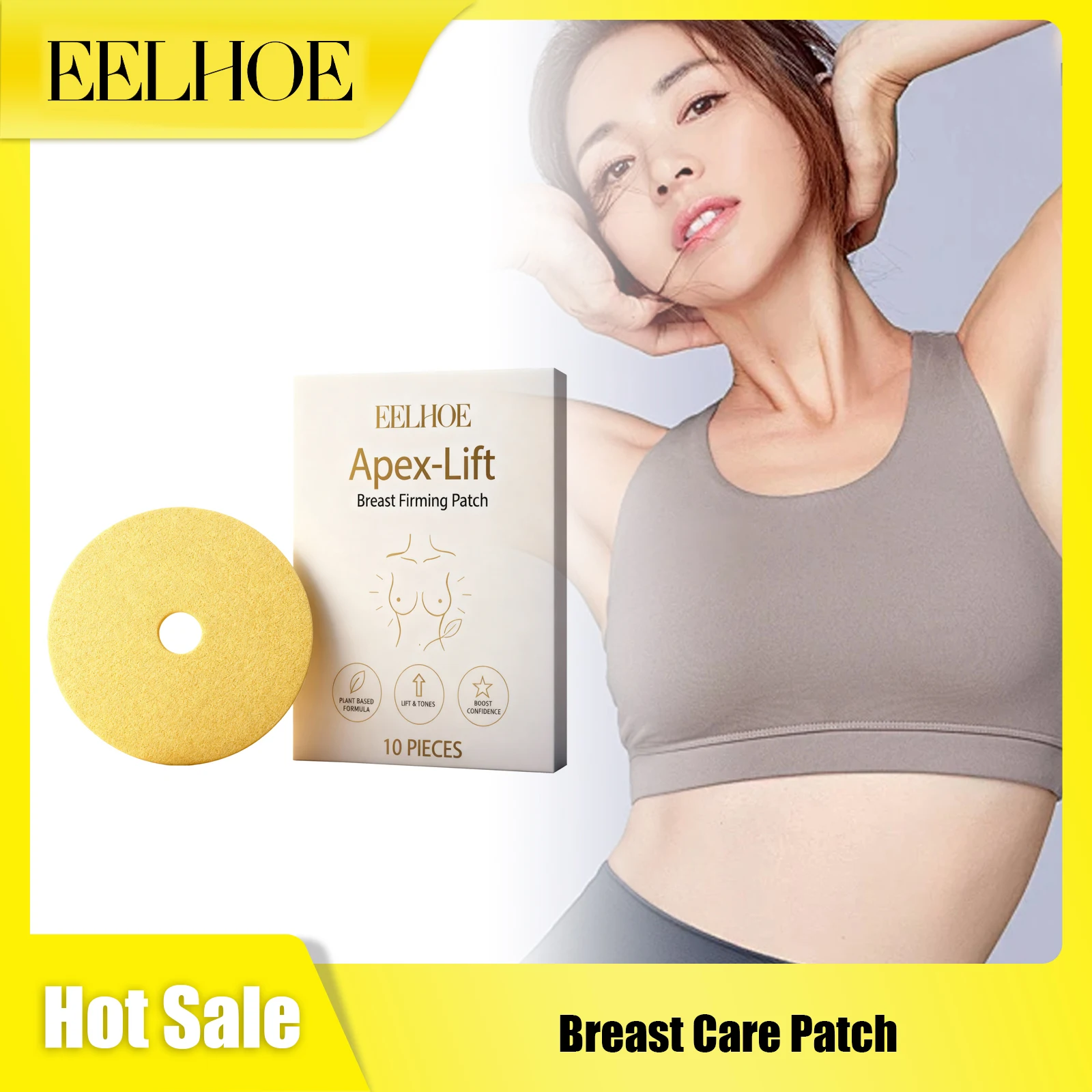EELHOE Chest Tighten Patch Prevent Sagging Promote Breast Growth Improve Chest Shape Reduce Fine Lines Breast Enlargement Patch