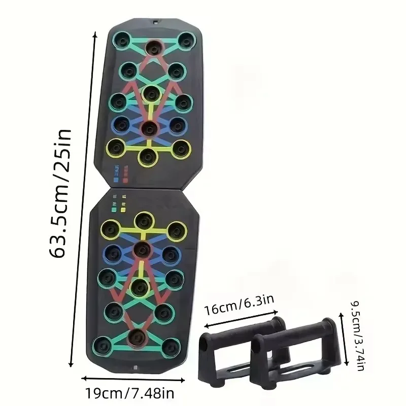 Portable Foldable Push Up Board Set with Handles Home Workout Fitness Tool Chest Abdominal Arm Back Muscle Training gallery 4